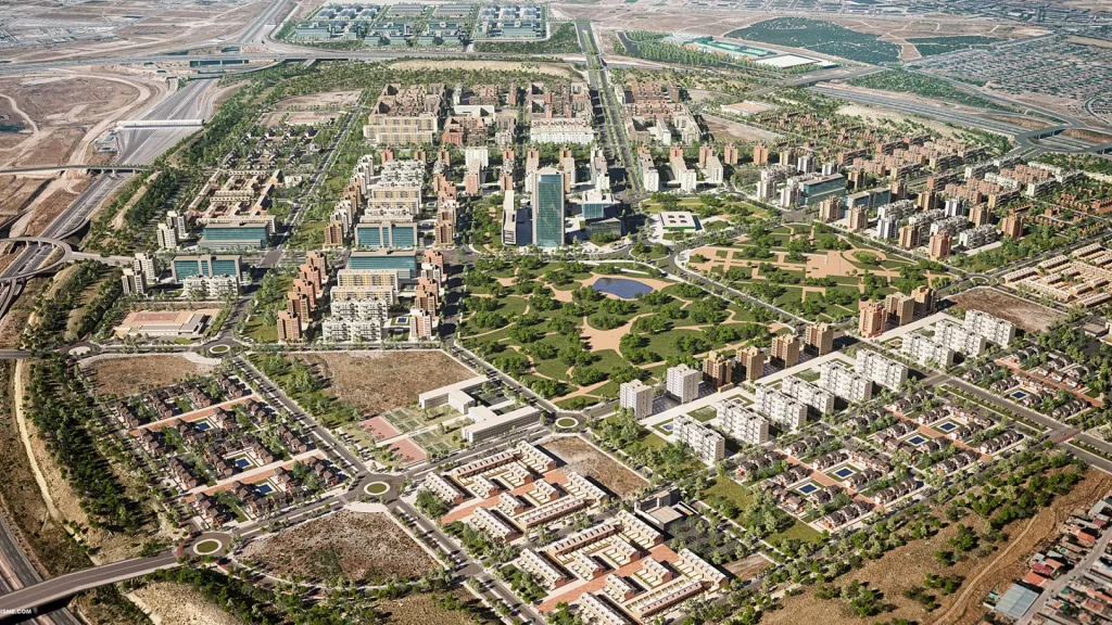 Gestión urbanísitica madrid Vista aérea del desarrollo de El-Cañaveral en madridcapital