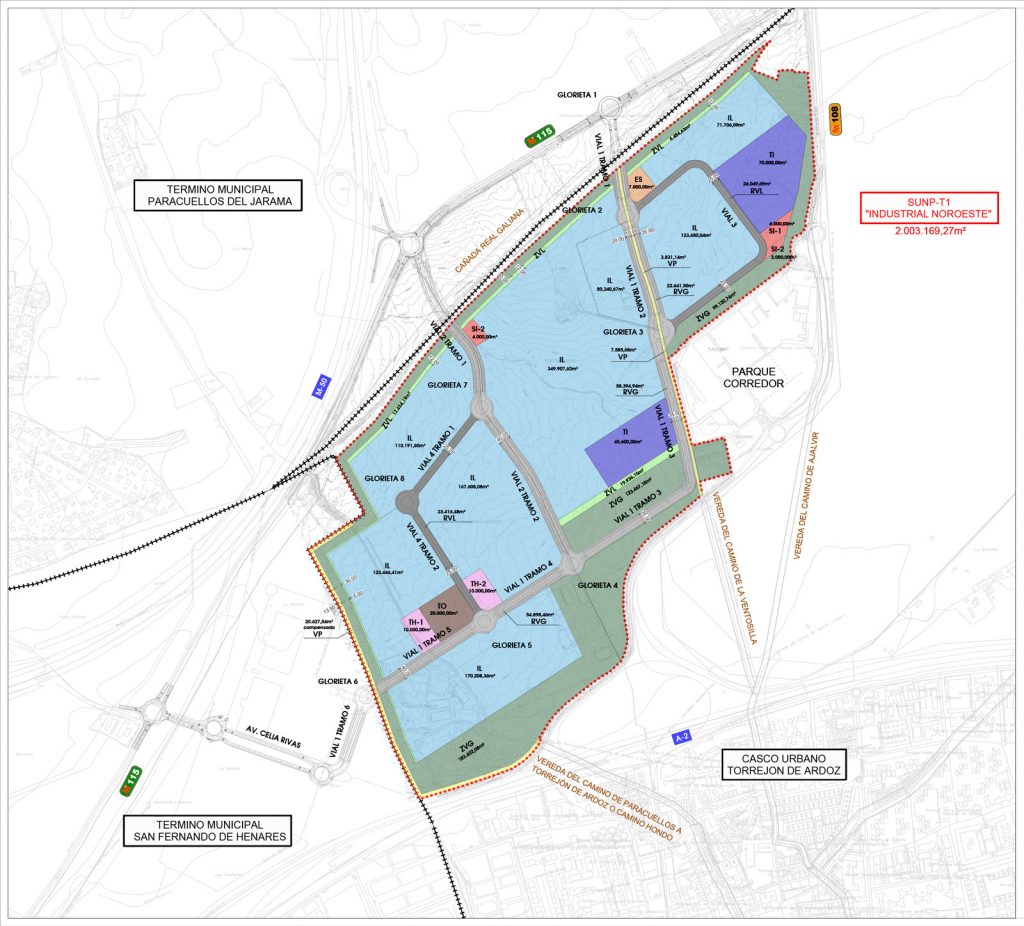 Gestión urbanísitica madrid Se pone en marcha el desarrollo del Sector SUNP T1 “INDUSTRIAL NOROESTE” de Torrejón de Ardoz.